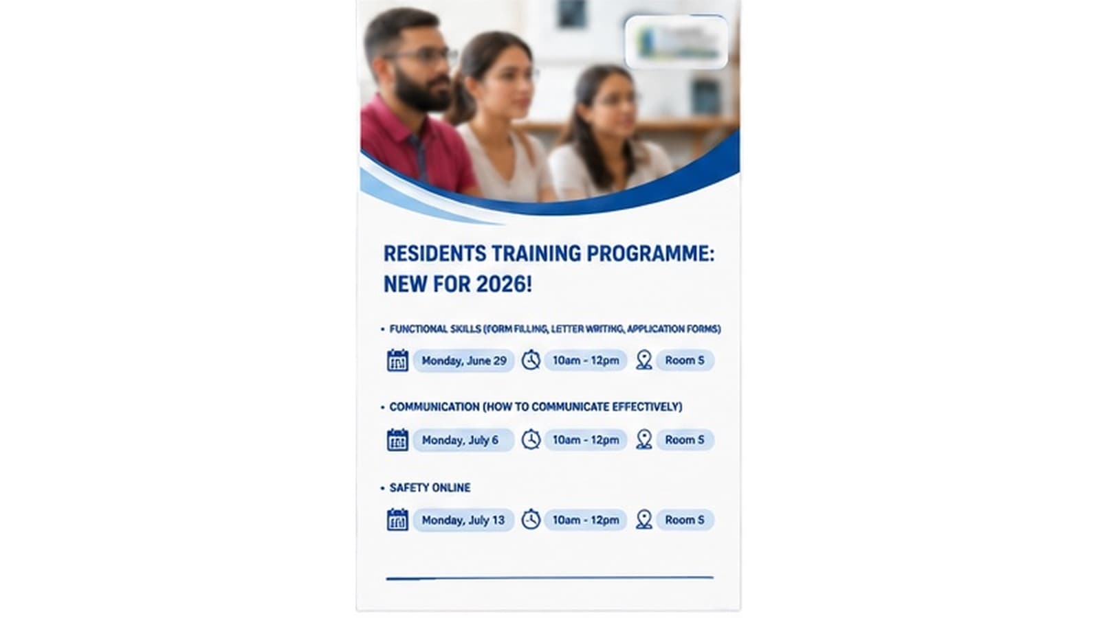 Supported Living Provider | Residents Training Programme